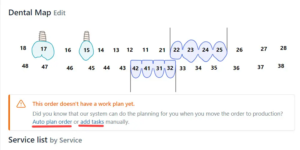 Click to create a work plan