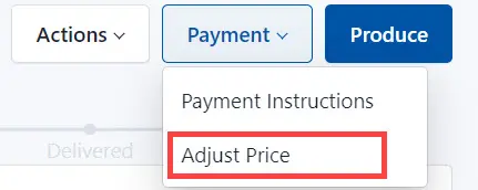 Select Adjust Price