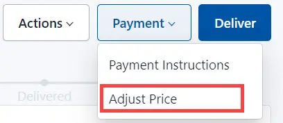 Select Adjust Price