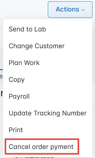 Select Cancel payment