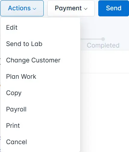 Actions with the Order