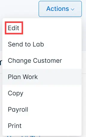 Select Edit from the list