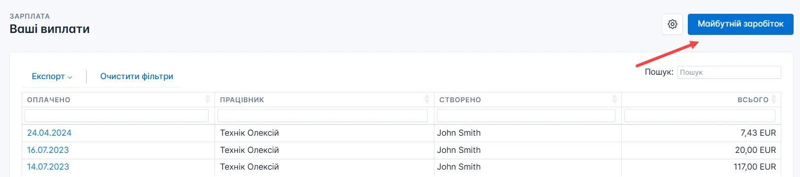 Посилання Майбутній заробіток