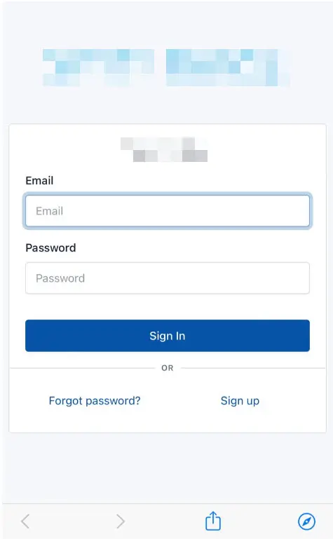 Enter your email and password