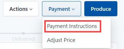 Select Payment Instructions