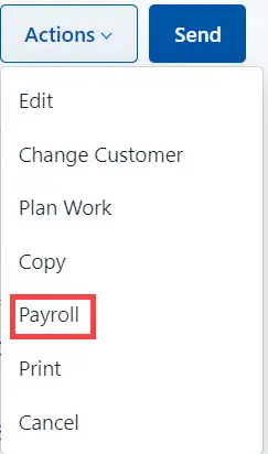 Select Payrol from the list