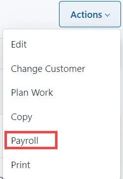 Select Payrol from the list