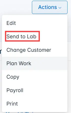 Select send to another laboratory